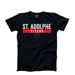 École St. Adolphe School Student Locker Room Black T-shirt Adult Thumbnail