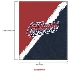 Oshawa Generals Sublimated Fleece Blanket Thumbnail