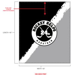 Hockey Helps Sublimated Fleece Blanket Thumbnail