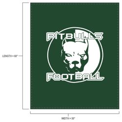 Pitbulls Football Sublimated Fleece Blanket Thumbnail