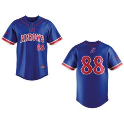 Arrows Two Button Baseball Sublimated Jersey Youth Thumbnail
