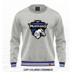 Williams Lake Mustangs Cuff Coloured Crewneck Thumbnail