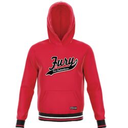 Fort Saskatchewan Fury Cuff Colored Hoodie - Red Thumbnail