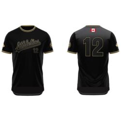 North Toronto Elite Crewneck Sublimated Black Jersey With Droptail - Adult Thumbnail