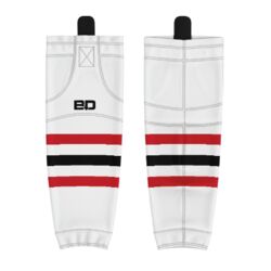 Red Deer Minor Sublimated Hockey Socks White - Youth Thumbnail