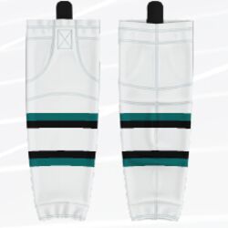 Central Alberta Warriors Sublimated Hockey Socks White - Youth Thumbnail