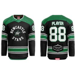 Newcastle Stars Black Hybrid Hockey Jersey - Youth Thumbnail