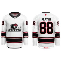 Jr. Inferno-GHC-Sublimated Hockey Jersey with Scoop - A3-White - Youth Thumbnail
