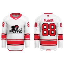 Jr. Inferno-GHC-Sublimated Hockey Jersey with Scoop - A1-White - Youth Thumbnail