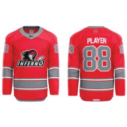 Jr. Inferno-GHC-Sublimated Hockey Jersey with Scoop - H4-Red - Youth Thumbnail
