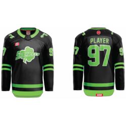 Hespeler Shamrocks Black Hybrid Jersey - Youth Thumbnail