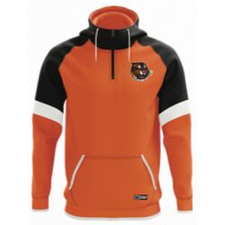 Medicine Hat Tigers Colour Block 1/4 Zip Raglan Hoodie Thumbnail