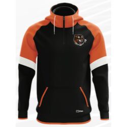 Medicine Hat Tigers Colour Block 1/4 Zip Raglan Hoodie Thumbnail