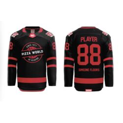 Pizza World Sublimated Hockey Jersey - Youth Thumbnail