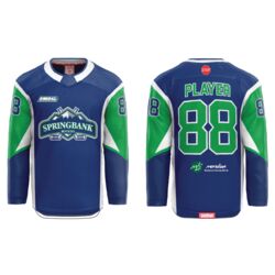 Springbank Rockies Hockey Jersey - Blue with Sponsor Thumbnail