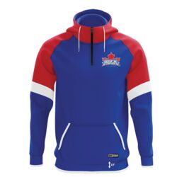 Toronto Rock City Colour Block Quarter Zip Raglan Hoodie - Adult Thumbnail