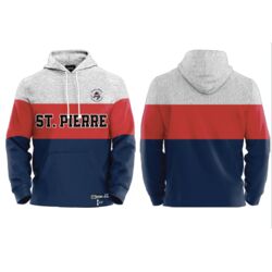 St. Pierre Minor Hockey Tri Color Block Hoodie Thumbnail