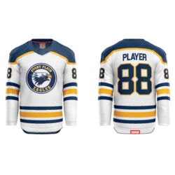Stony Plain Eagles Cut and Sew Hockey Jersey - White Thumbnail