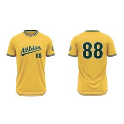 North Toronto Athletics Gold Crewneck Sublimated Baseball Jersey w/ droptail - Youth Thumbnail