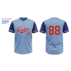 Cambridge Cubs Secondary Two Button Baseball Jersey - Youth Thumbnail