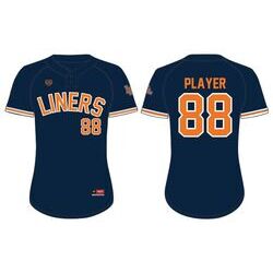 Lloydminster Liners 2 Button Navy Jerseys Youth Women Thumbnail